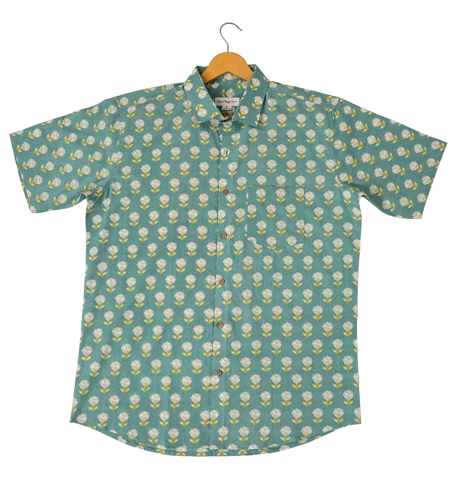 Nature's Beauty - Green Floral Shirt