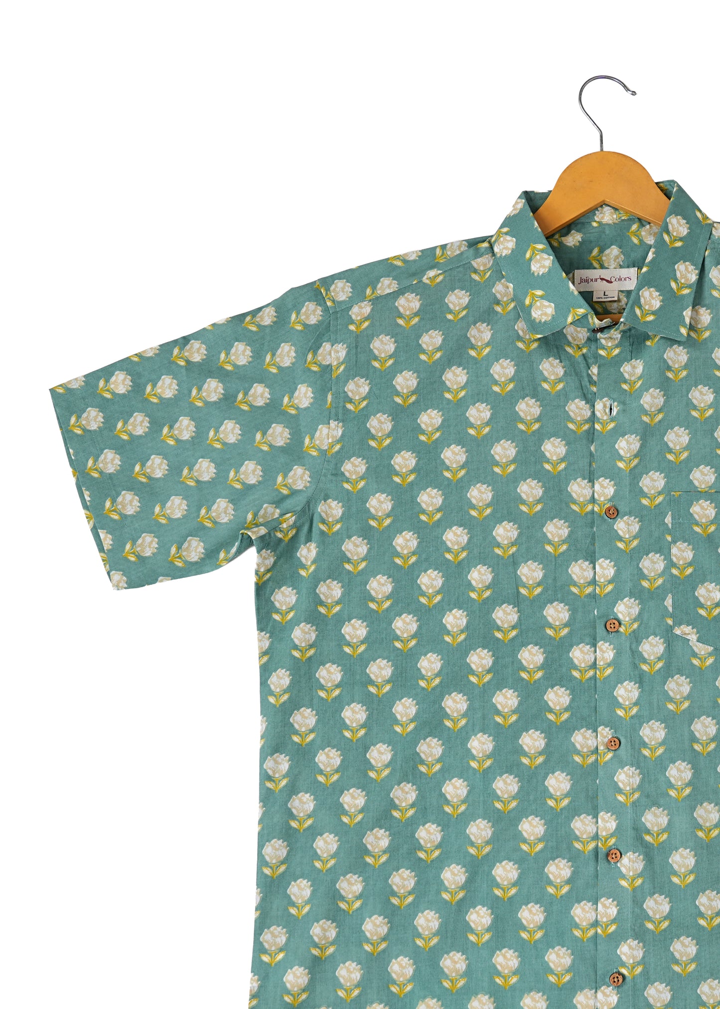 Nature's Beauty - Green Floral Shirt