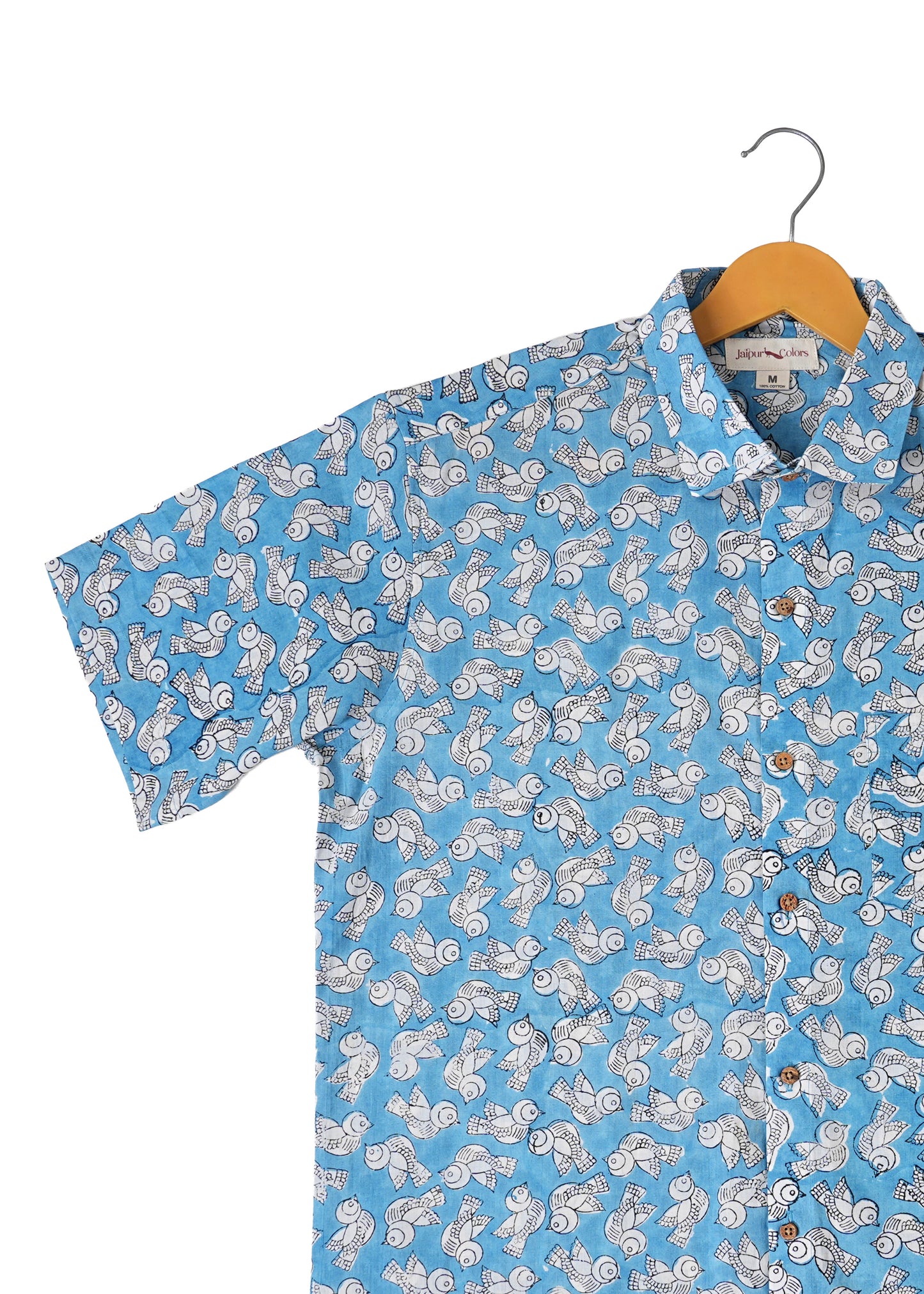 Take Flight with our Stylish Bird Themed Shirt (Bagru)