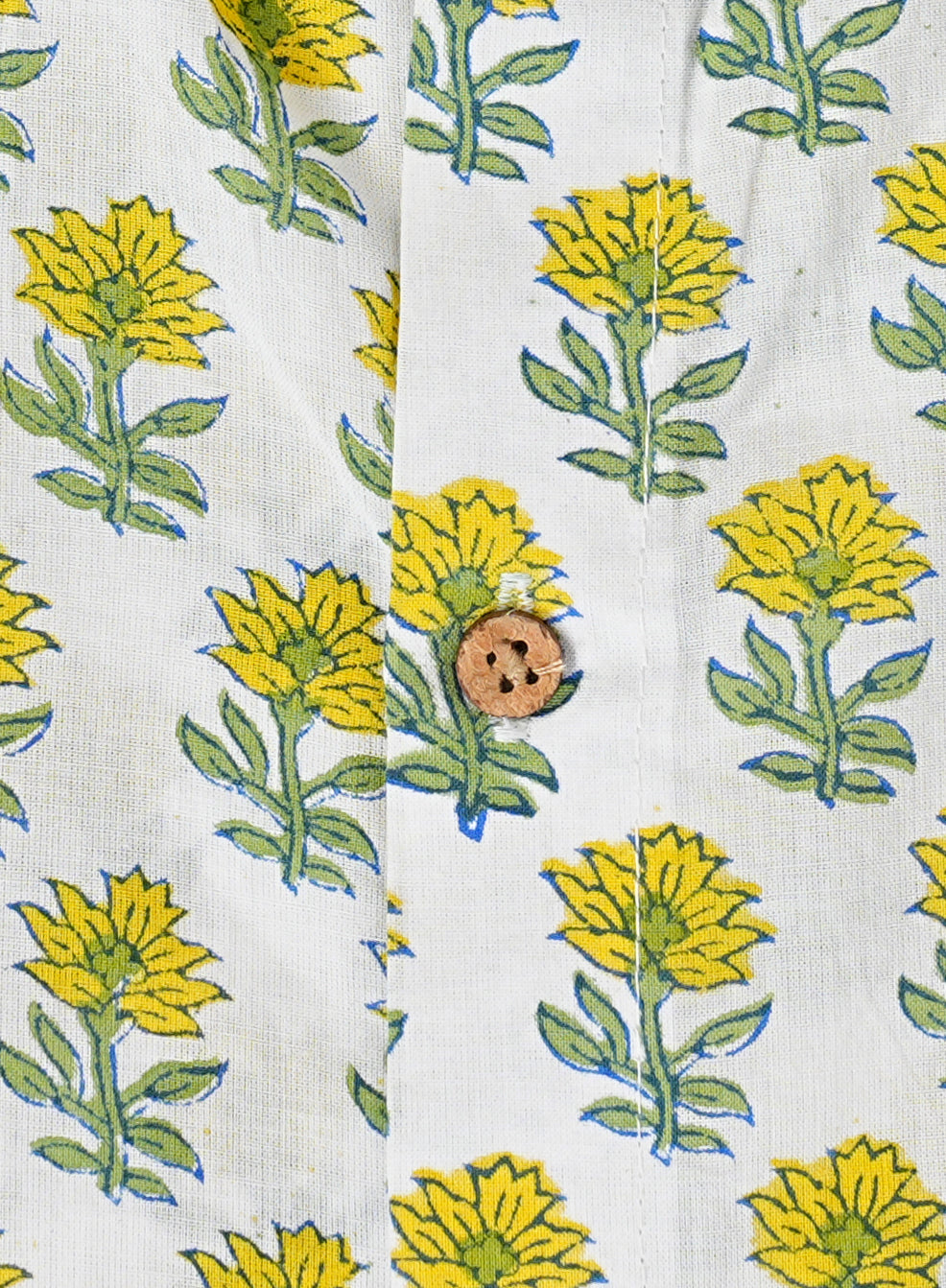 Sunshine in Fabric - Yellow Floral Motif Shirt
