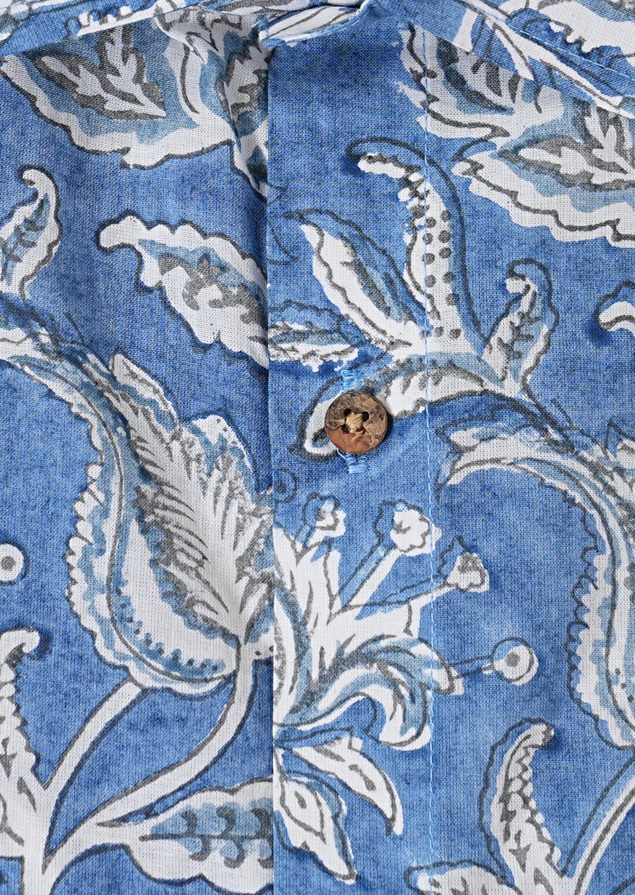 Make a Statement - Blue Floral Pattern Shirt