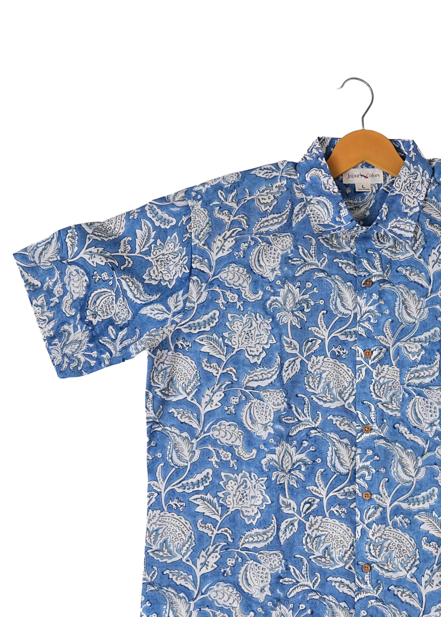 Make a Statement - Blue Floral Pattern Shirt