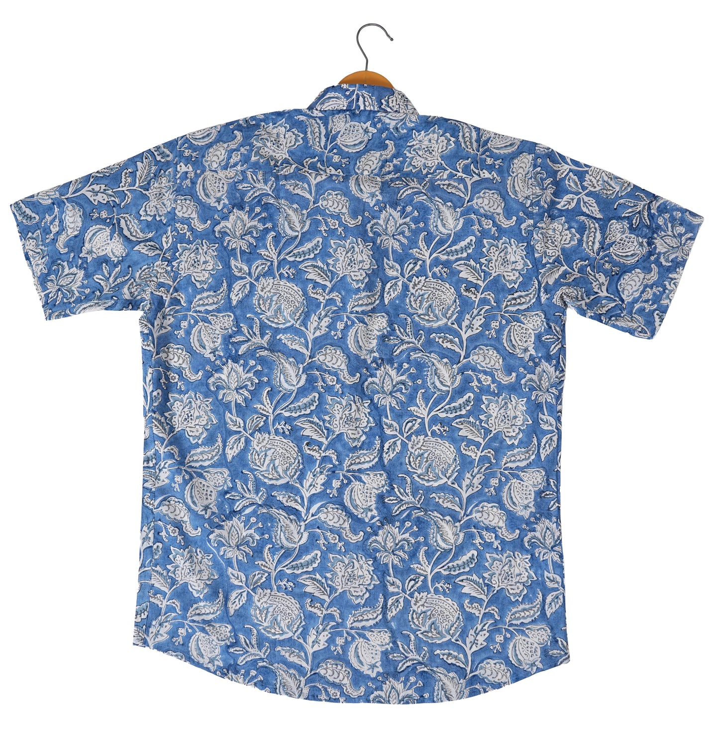 Make a Statement - Blue Floral Pattern Shirt