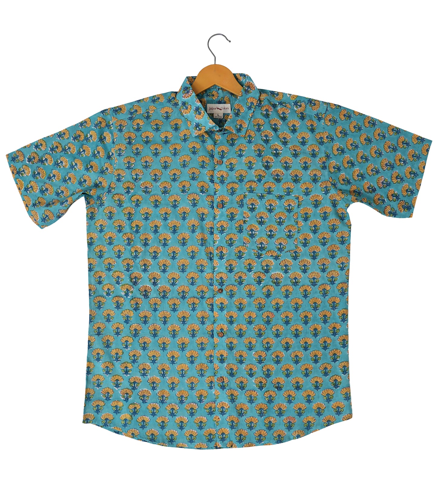 Floral Fusion Trendylook Mustard Floral Shirt