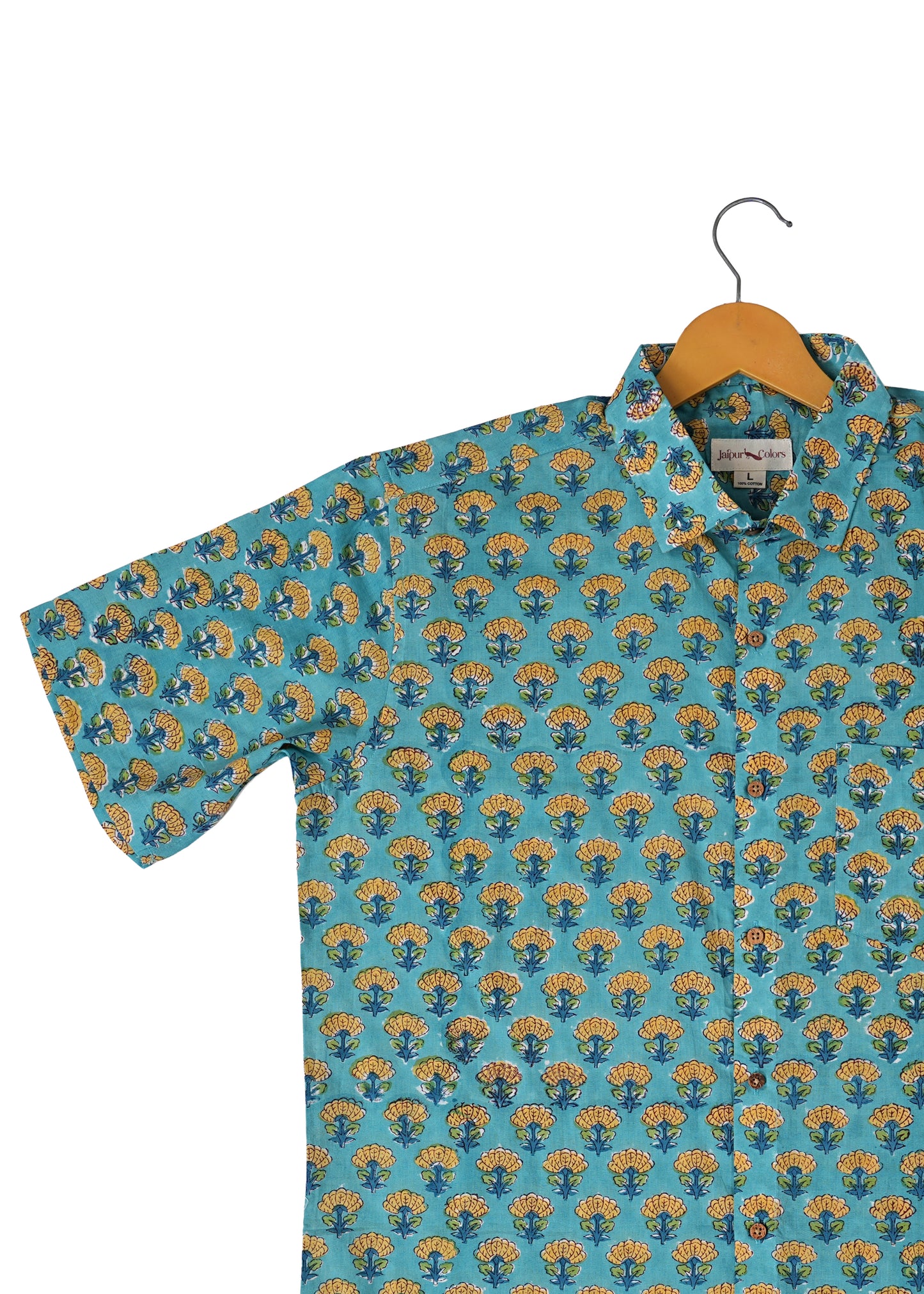 Floral Fusion Trendylook Mustard Floral Shirt