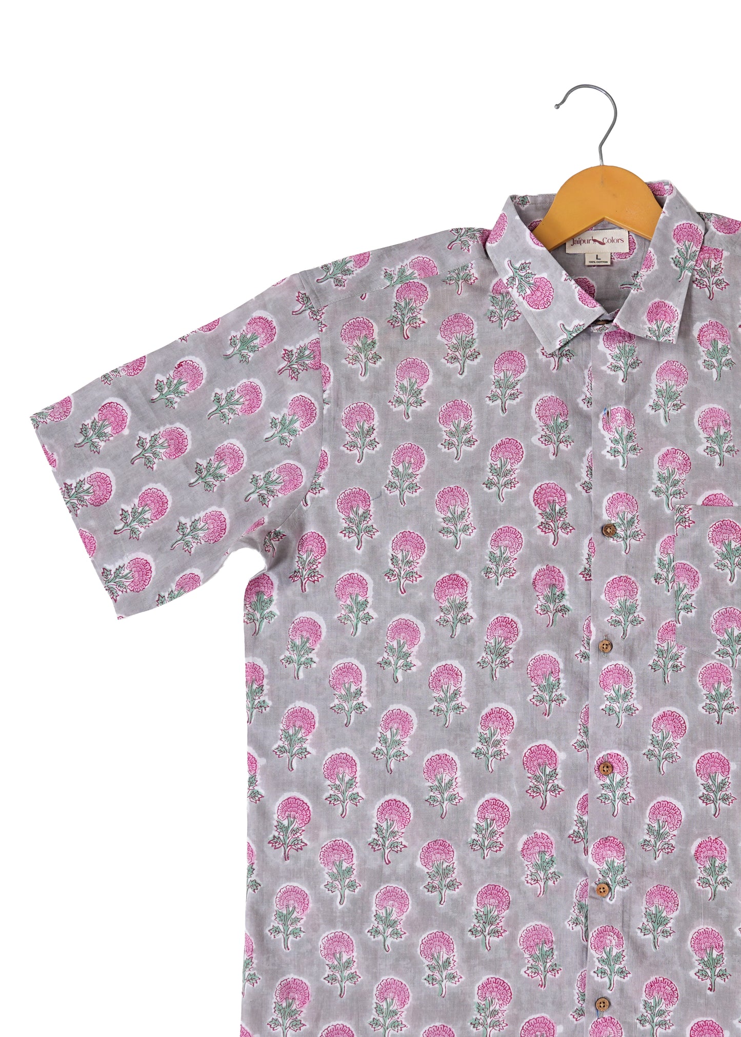Stylish Blooms Floral Pink Motif Shirt