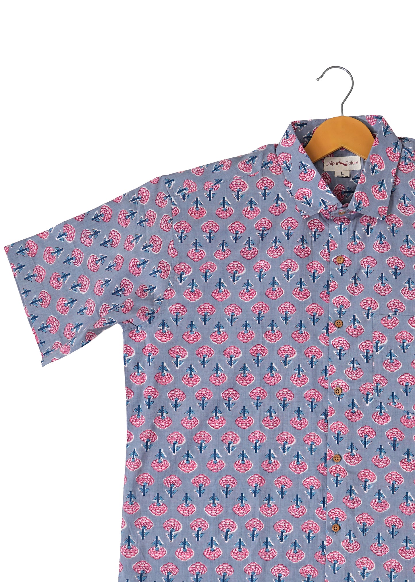 Floral Charm with a Stylish Pink Flower Shirt