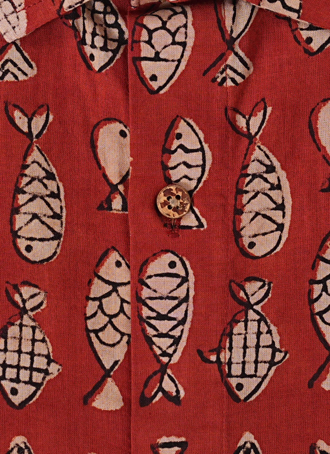 Dive into Style - Fish Print (Bagru) Shirt