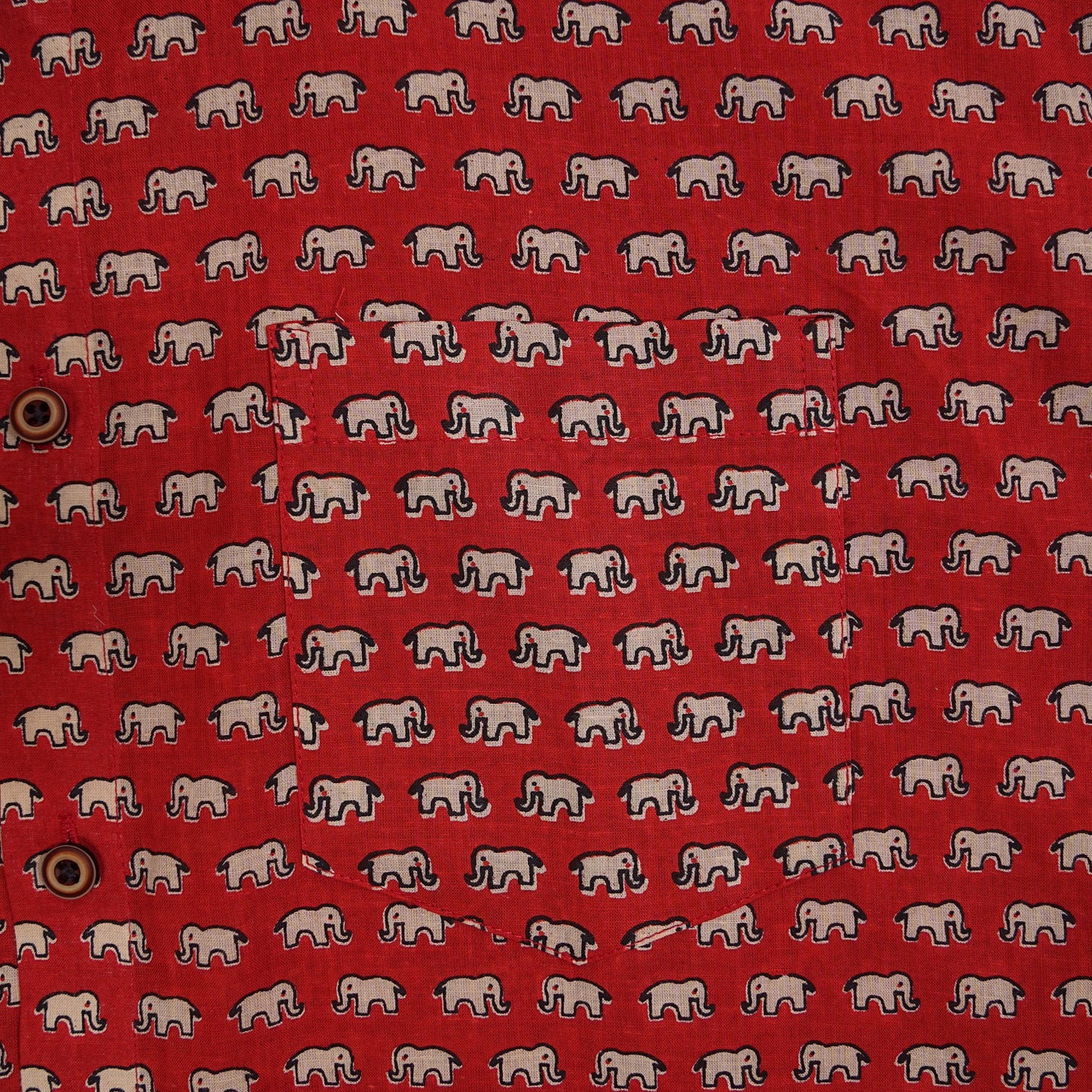 Cherry Bloom Magic Half-Sleeves Shirt - Elephant Print