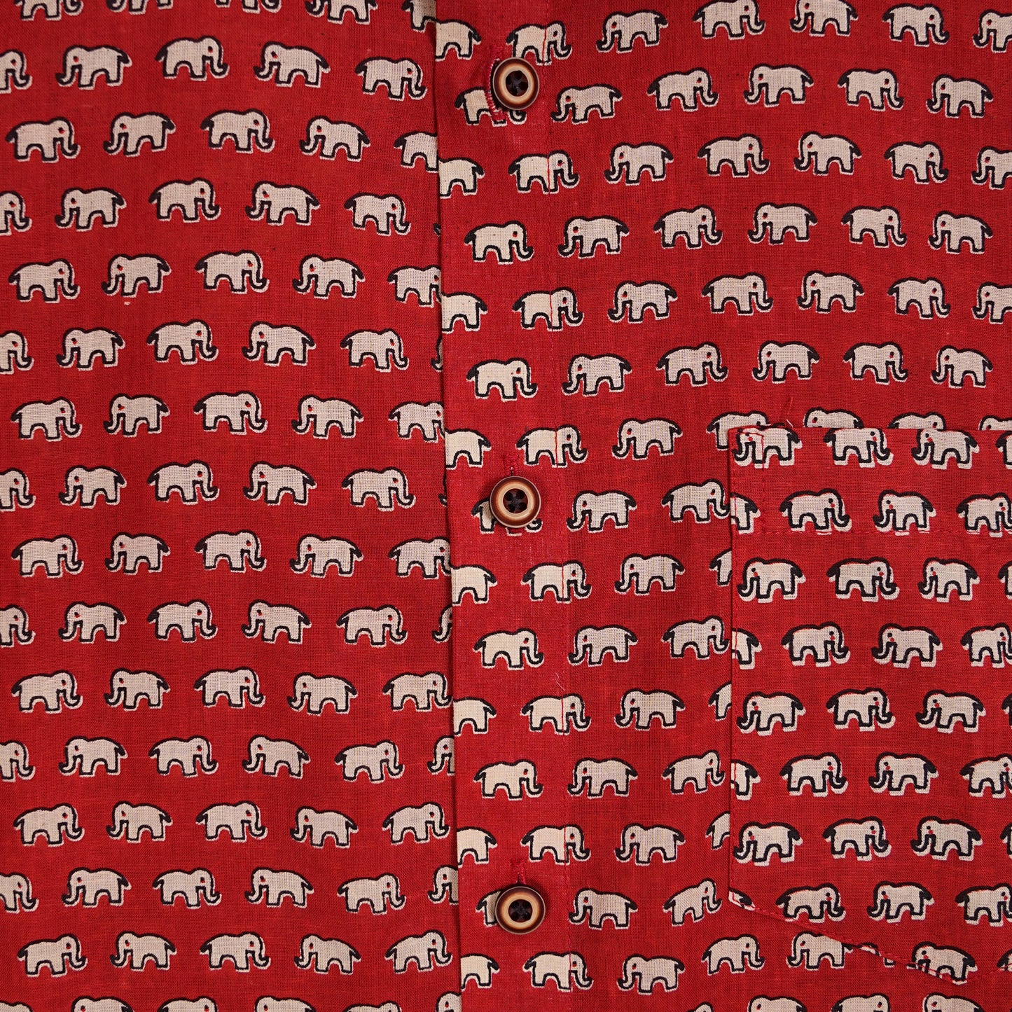 Cherry Bloom Magic Half-Sleeves Shirt - Elephant Print