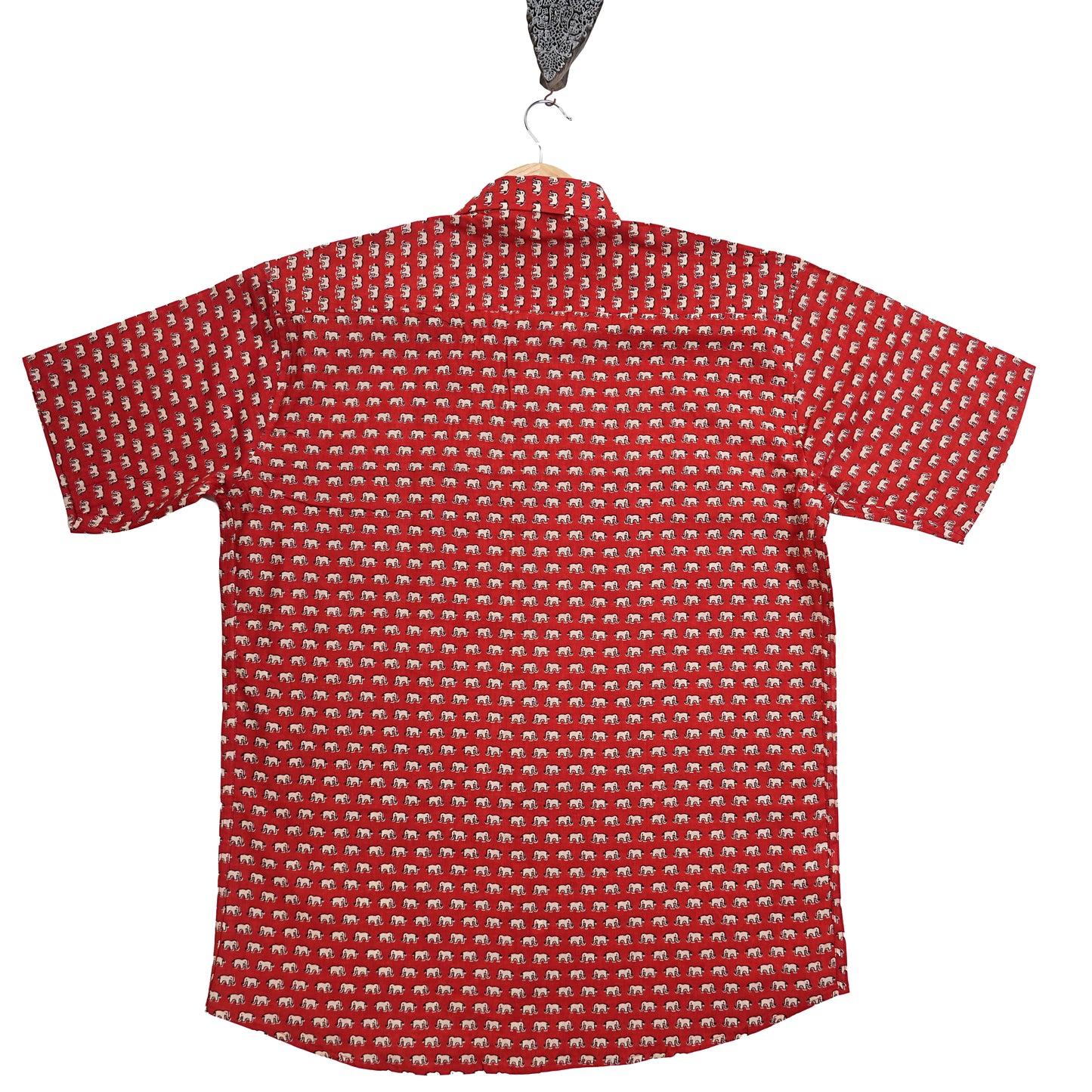 Cherry Bloom Magic Half-Sleeves Shirt - Elephant Print