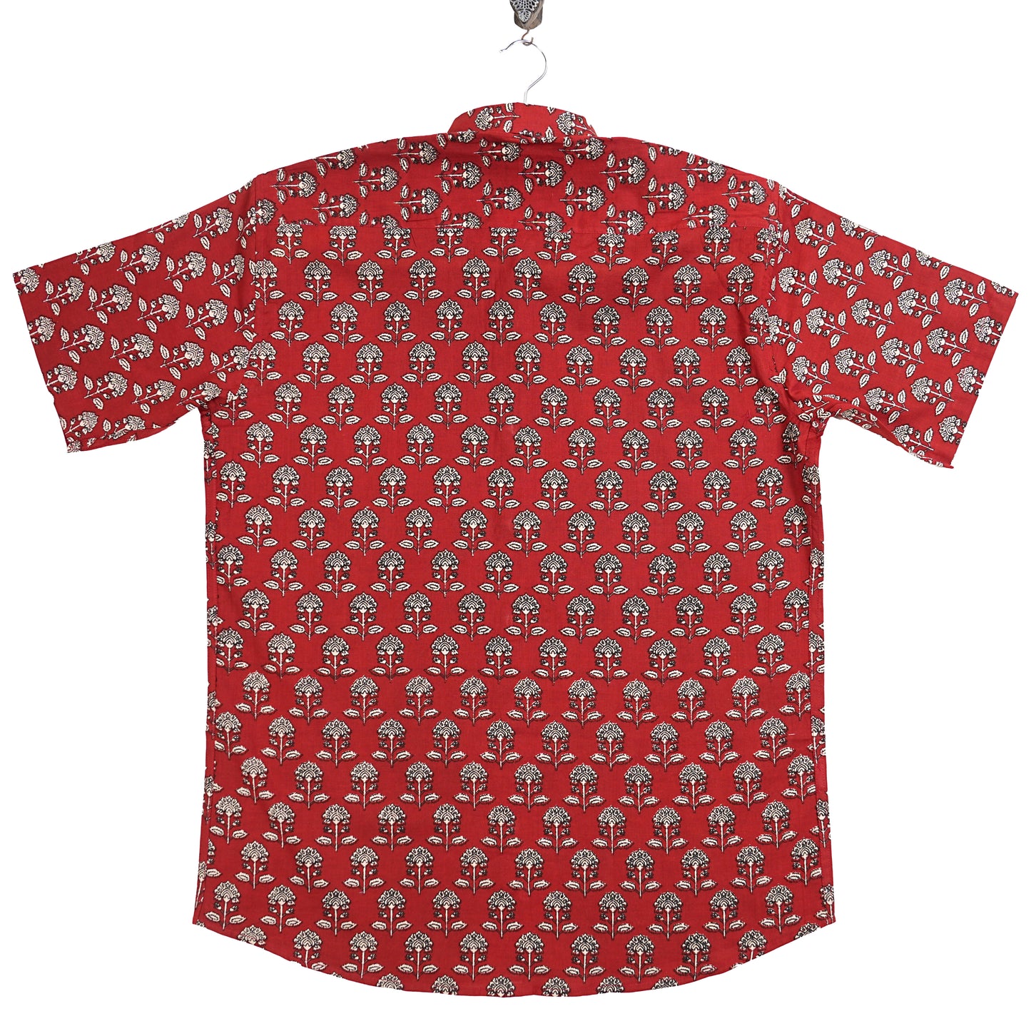 Raging Red & Blossom Half-Sleeves Shirt