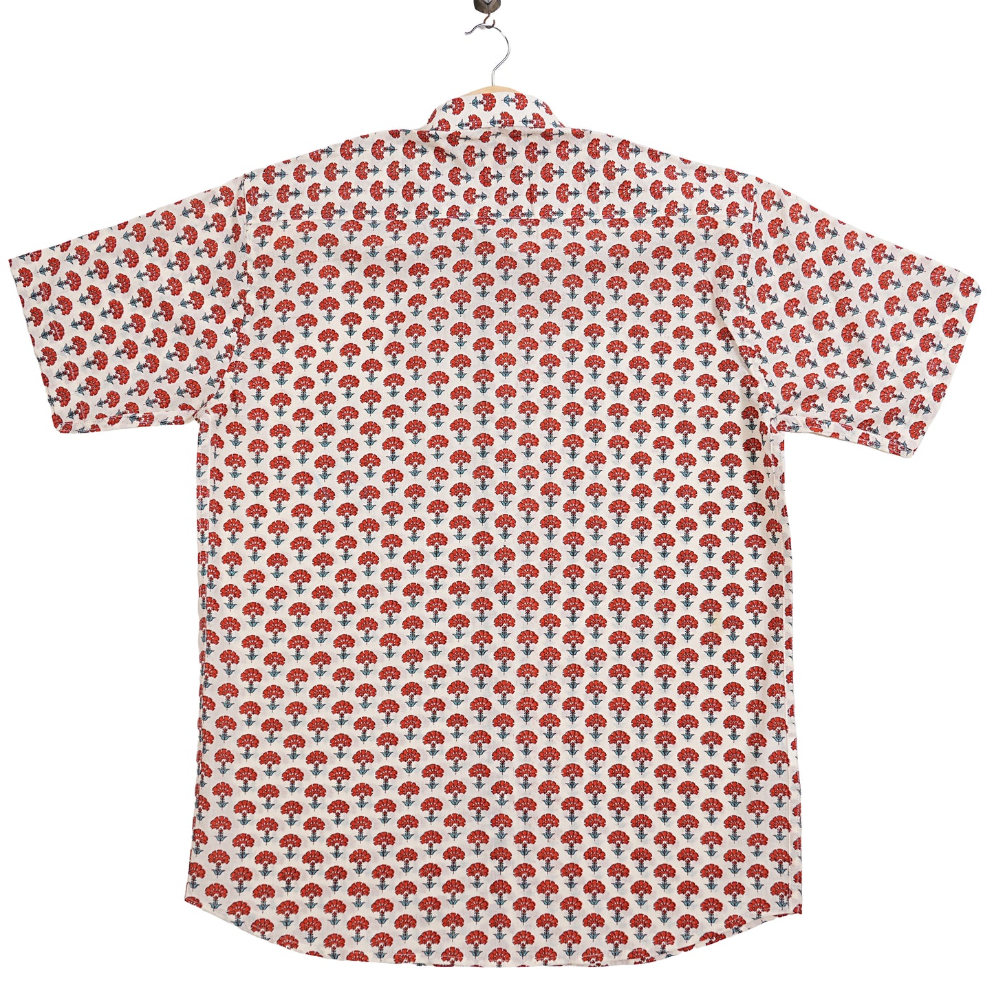 Rising Bloom on Cotton Cloud Half-Sleeves Shirt