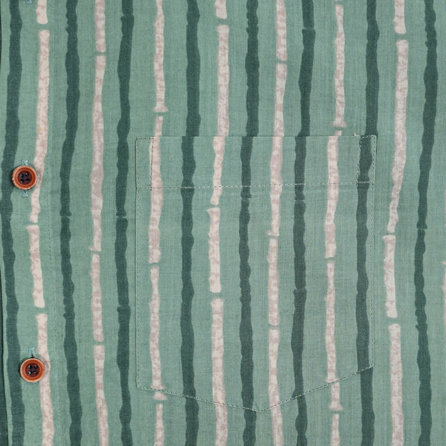Jungle Vines on Classic Green Half-Sleeves Shirt