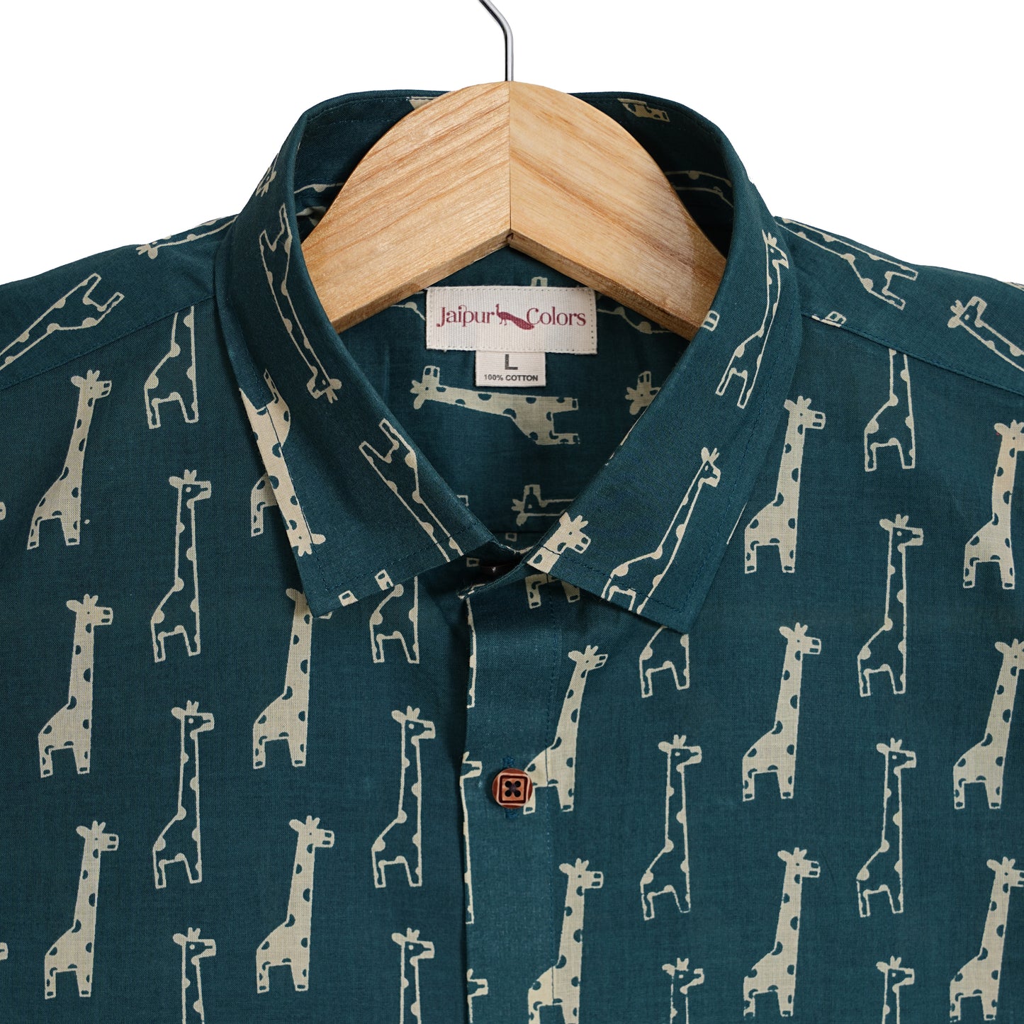 Teal Trails of Long Dreams Half-Sleeves Shirt