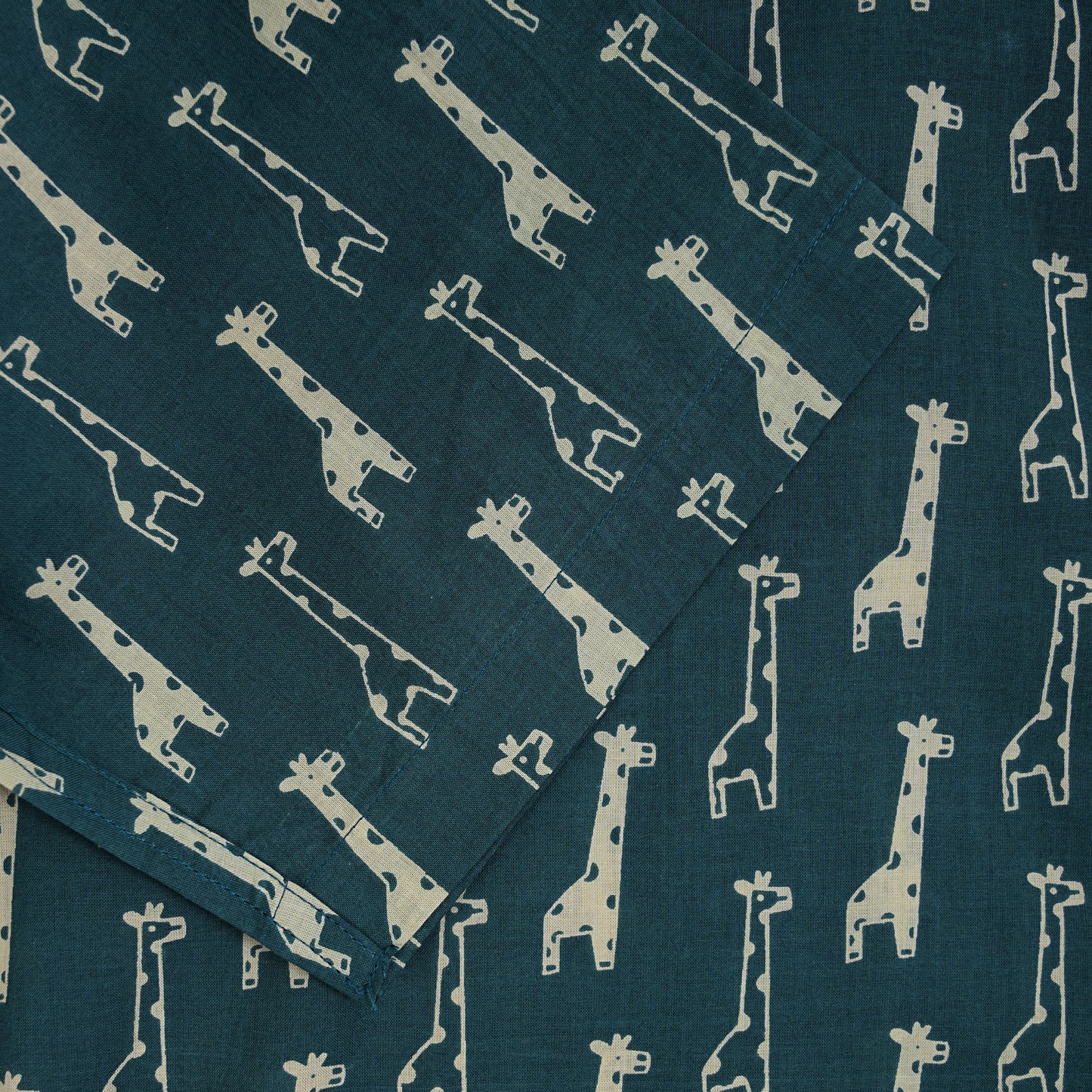 Teal Trails of Long Dreams Half-Sleeves Shirt
