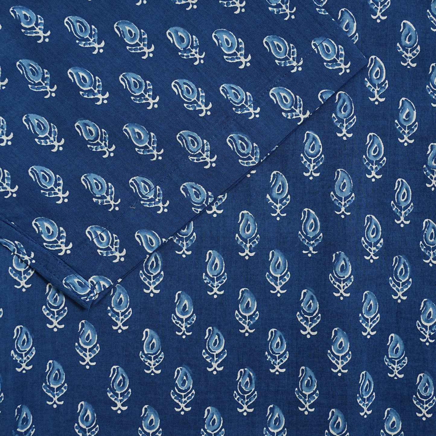 Ocean Leaf in Wind Print Half-Sleeves Shirt