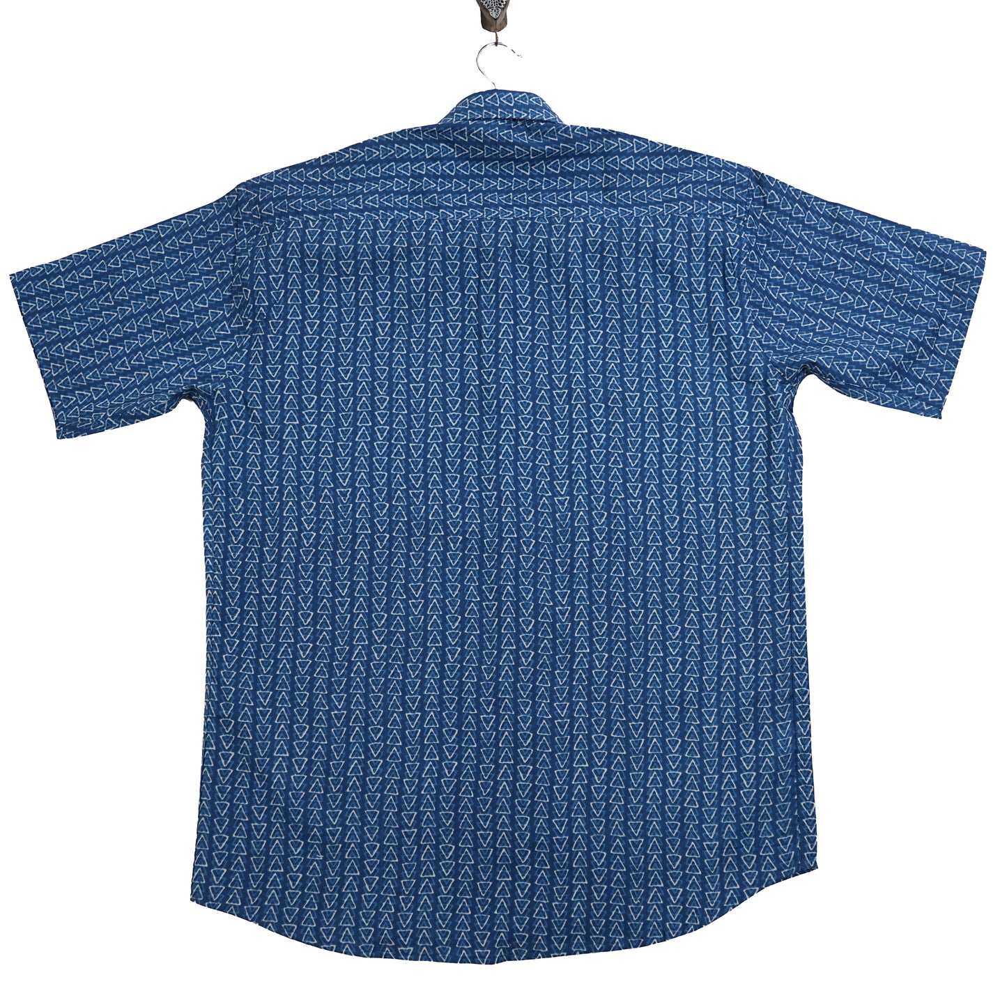 Navy Maze in Light Mood Half-Sleeves Shirt