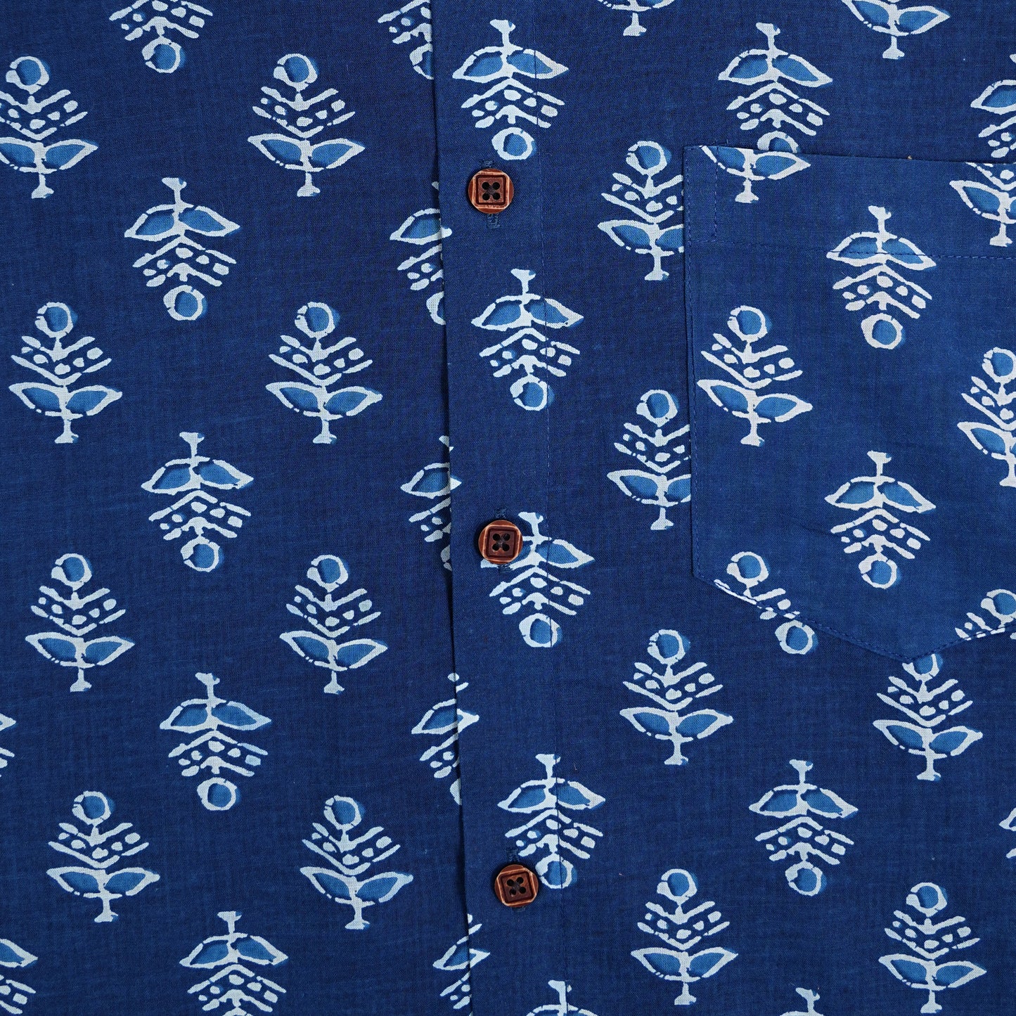 Midnight Garden with Light Petals Half-Sleeves Shirt