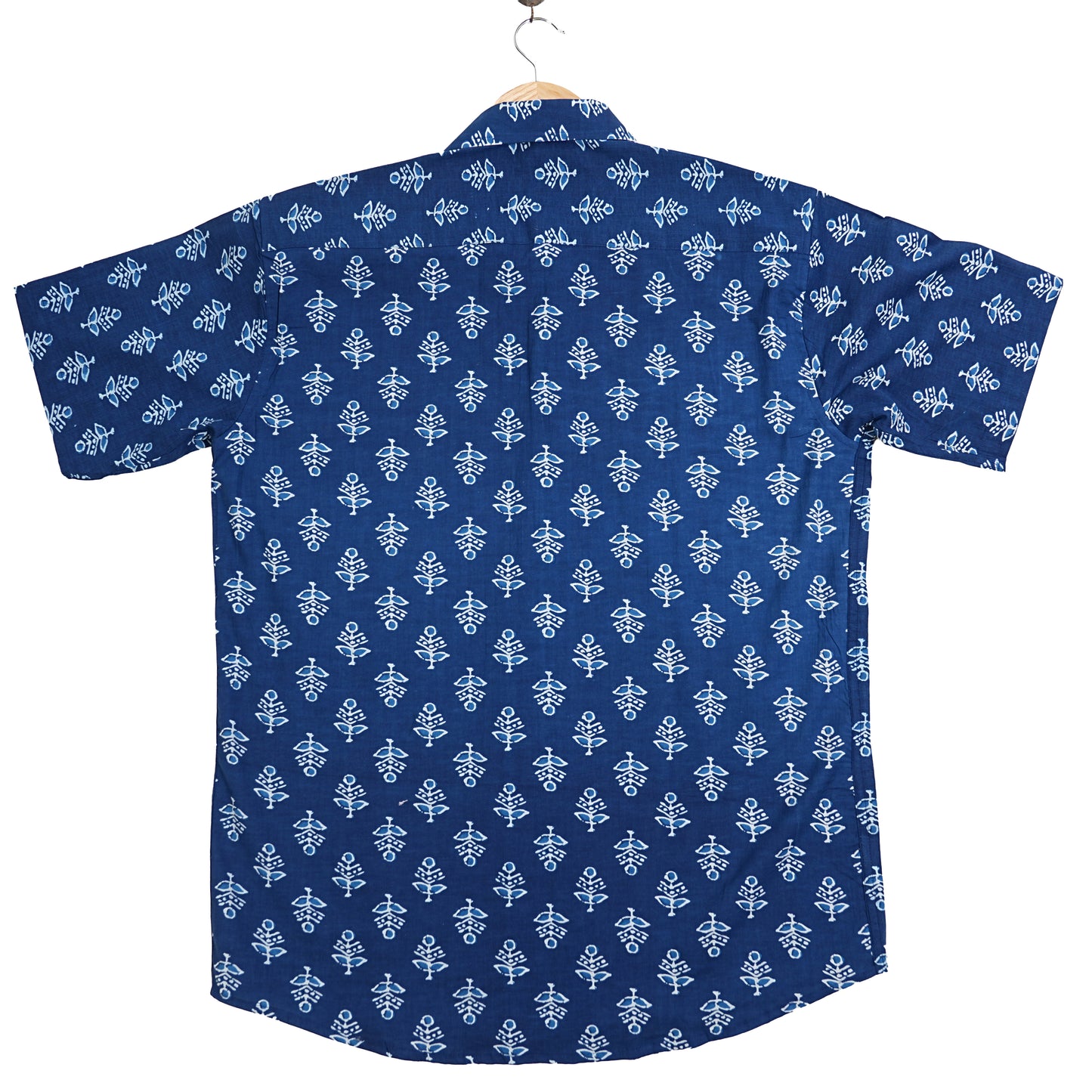 Midnight Garden with Light Petals Half-Sleeves Shirt