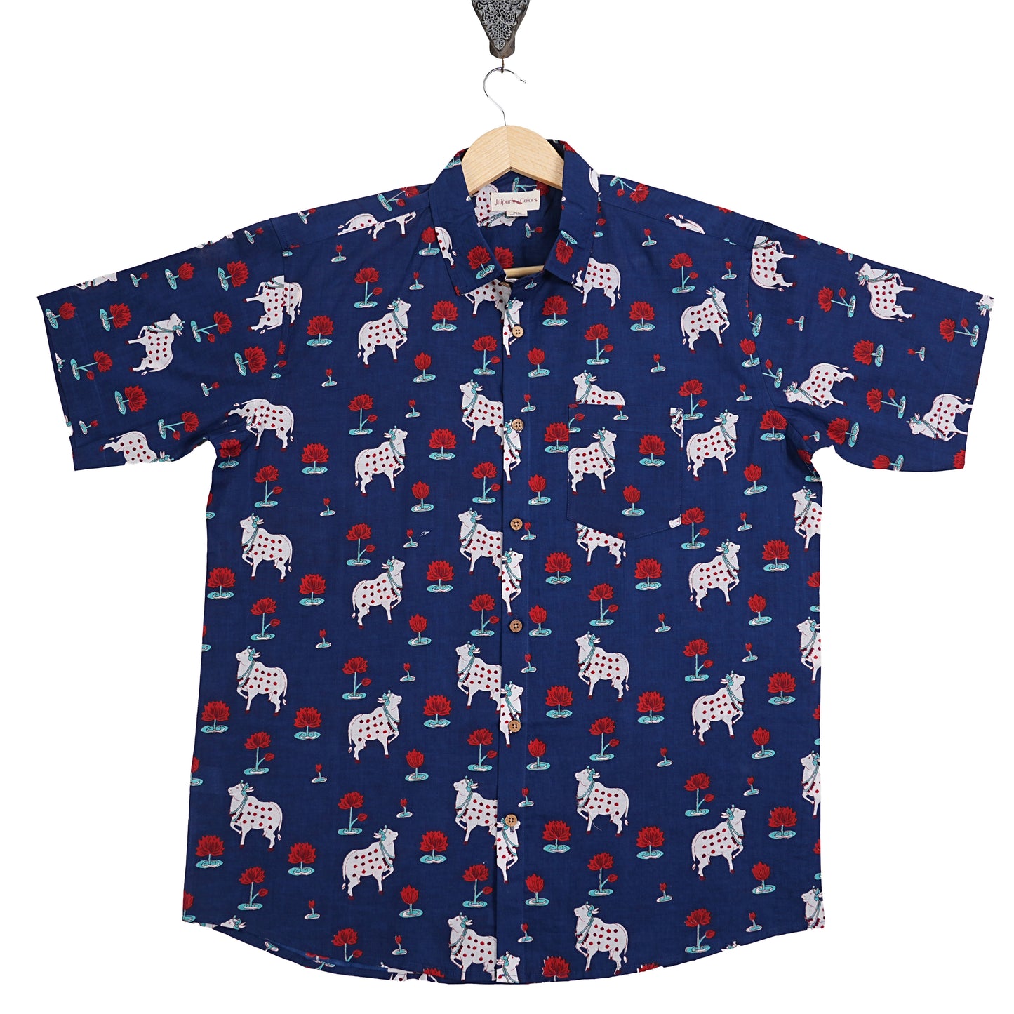 Lotus and Holy Cow Half-Sleeves Shirt