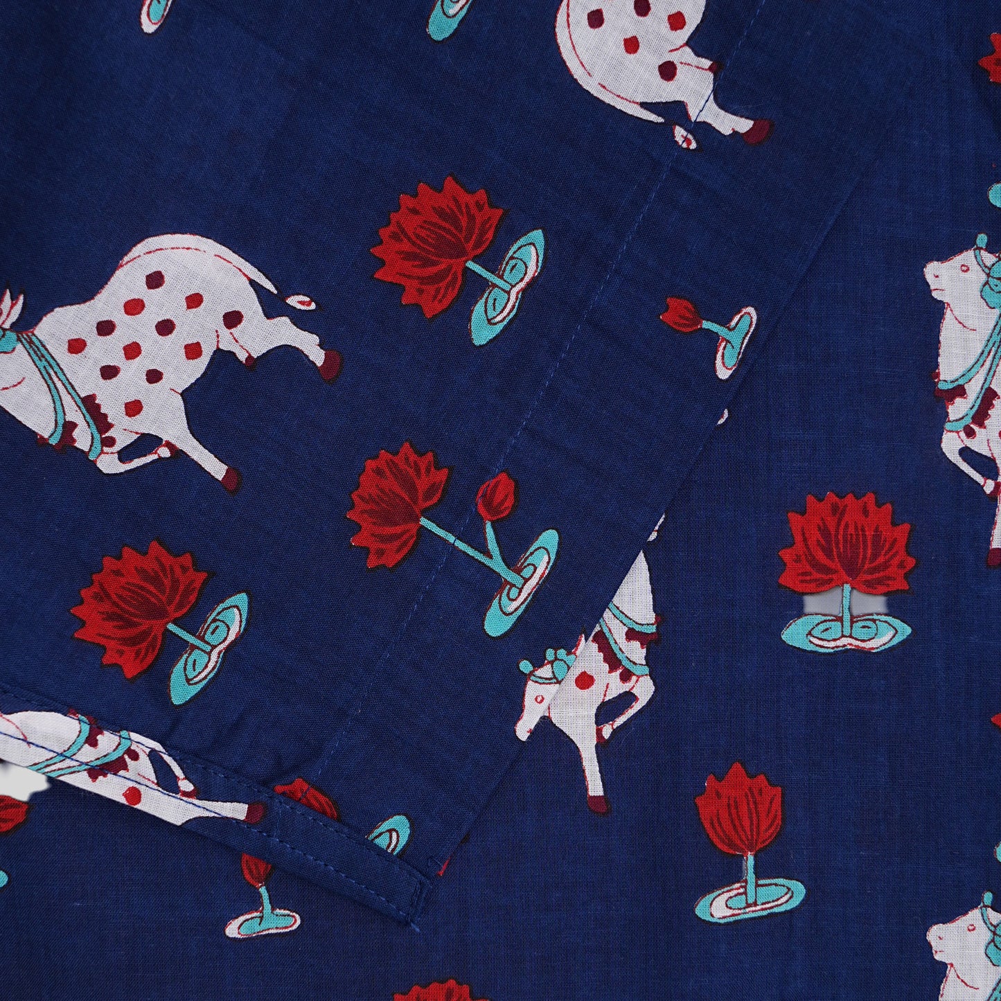 Lotus and Holy Cow Half-Sleeves Shirt