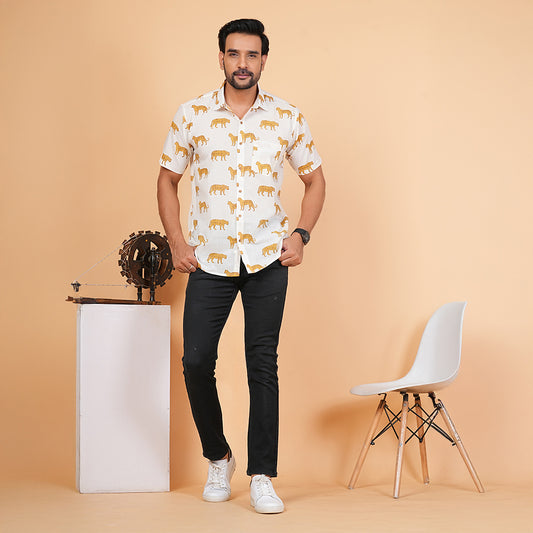 Spotted Elegance Leopard Design Shirt