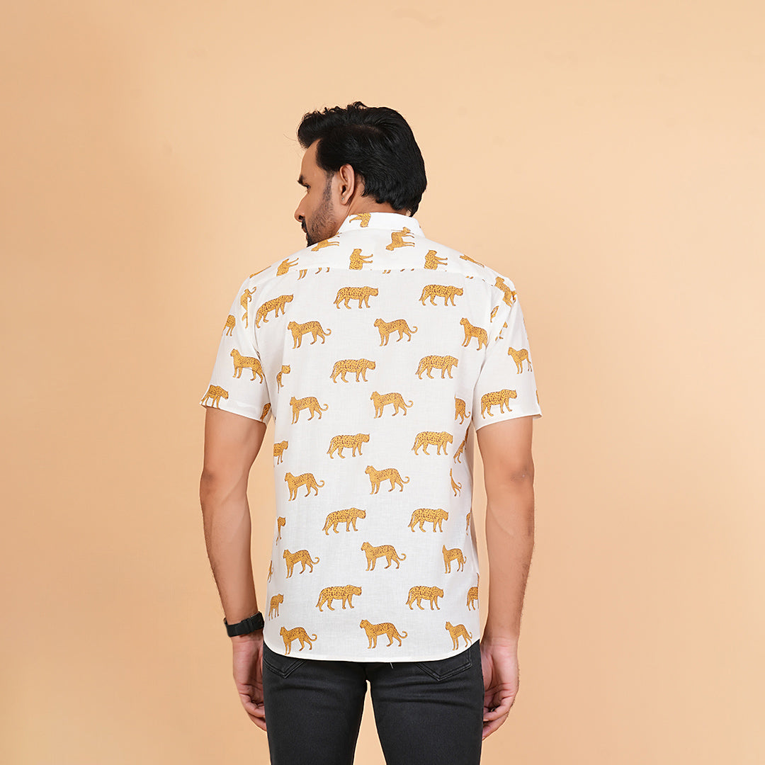 Spotted Elegance Leopard Design Shirt