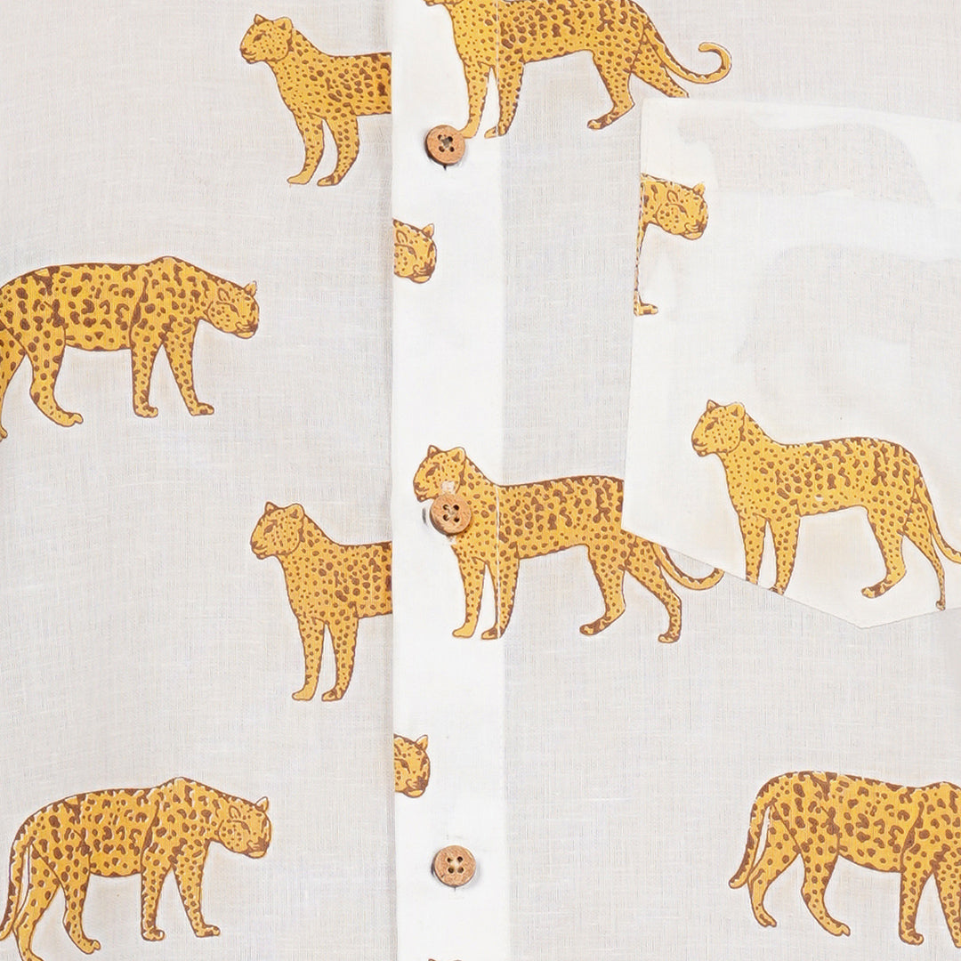 Spotted Elegance Leopard Design Shirt
