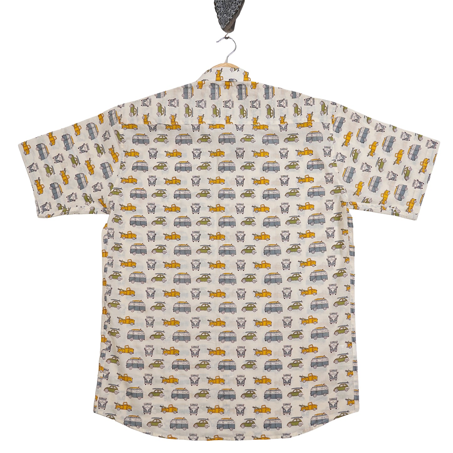 Soft Safari in Printed Cream Half-Sleeves Shirt