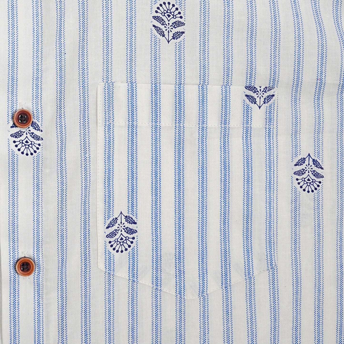 Cloud Blue with Tiny Tokens Half-Sleeves Shirt