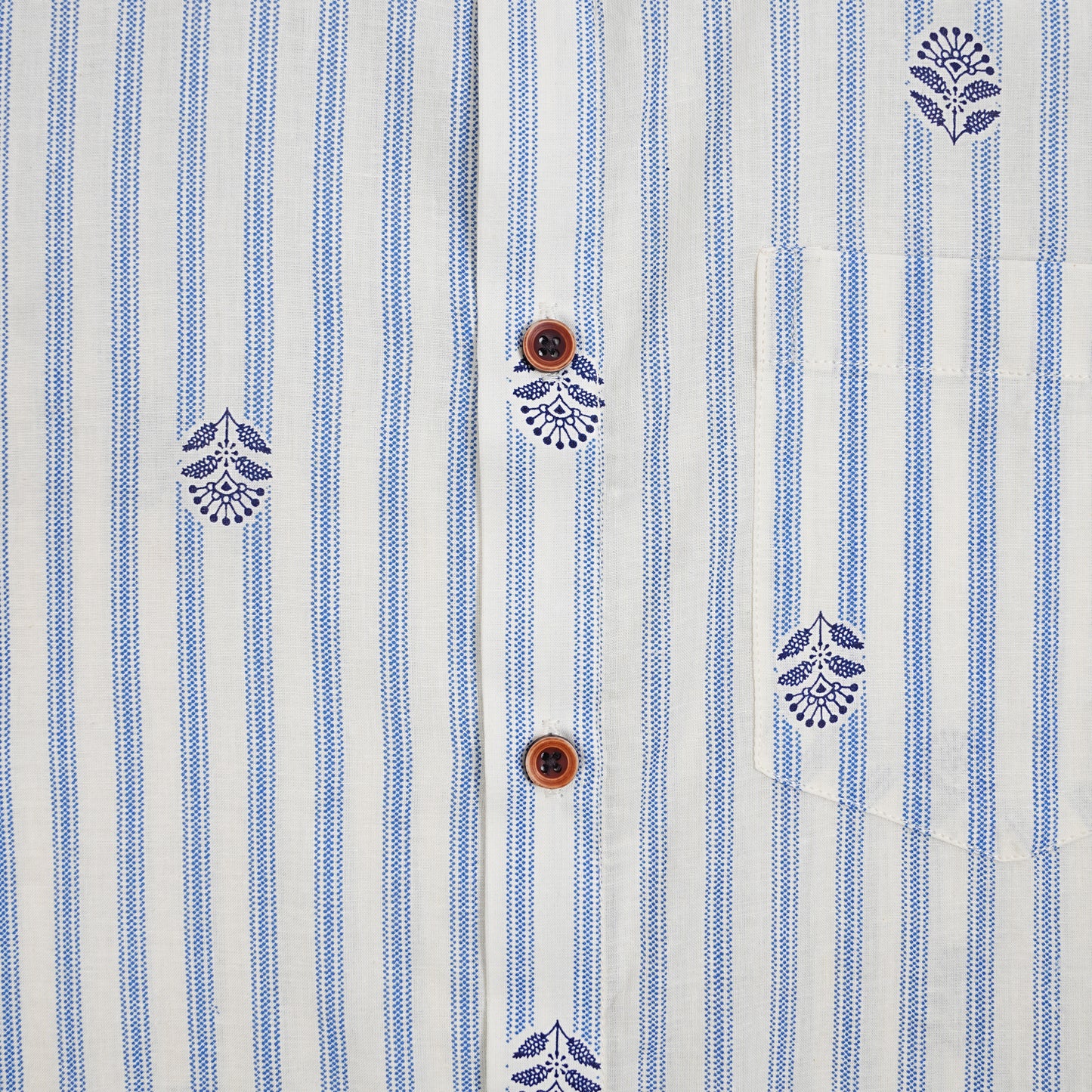 Cloud Blue with Tiny Tokens Half-Sleeves Shirt