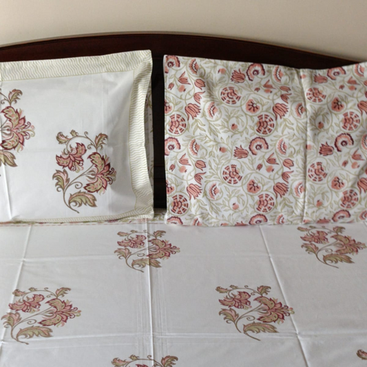 Blush Pink Percale Cotton Bedsheet – 300 TC