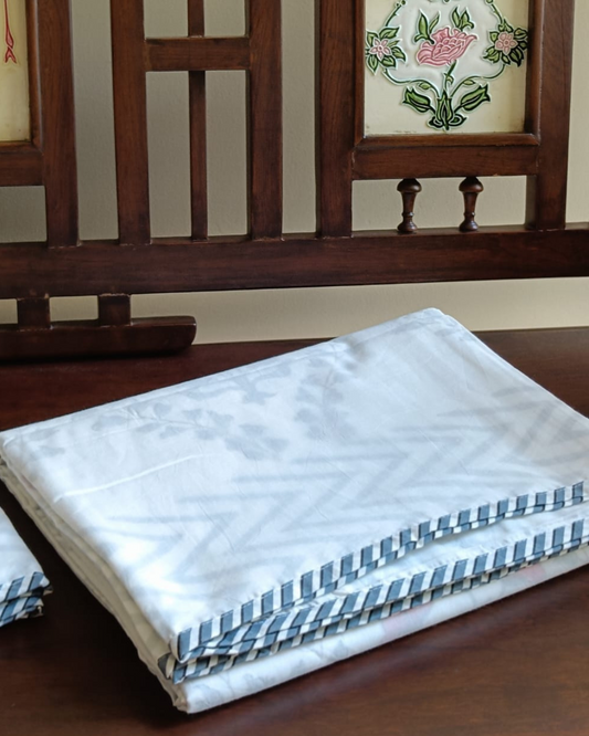 Serene Chevron Handblock Print Dohar