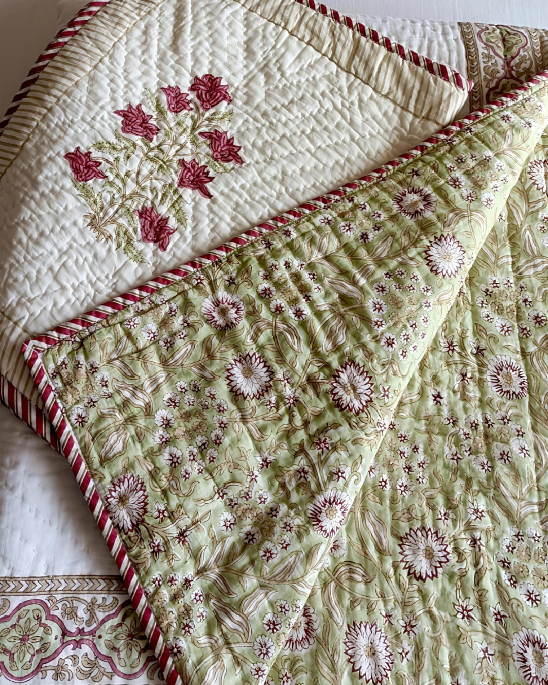 Aurora Floralia Elegant Comforter Set with 2 Pillow Covers