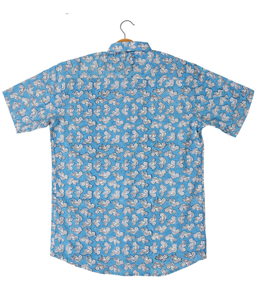 Take Flight with our Stylish Bird Themed Shirt (Bagru)