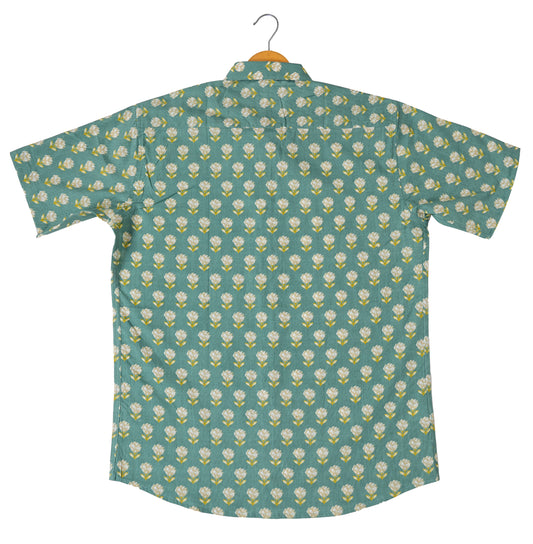 Nature's Beauty - Green Floral Shirt