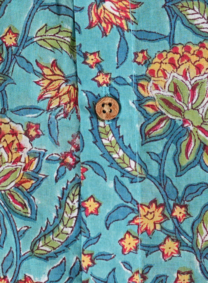 Vibrant Florals Intricate Design Multicolor Shirt