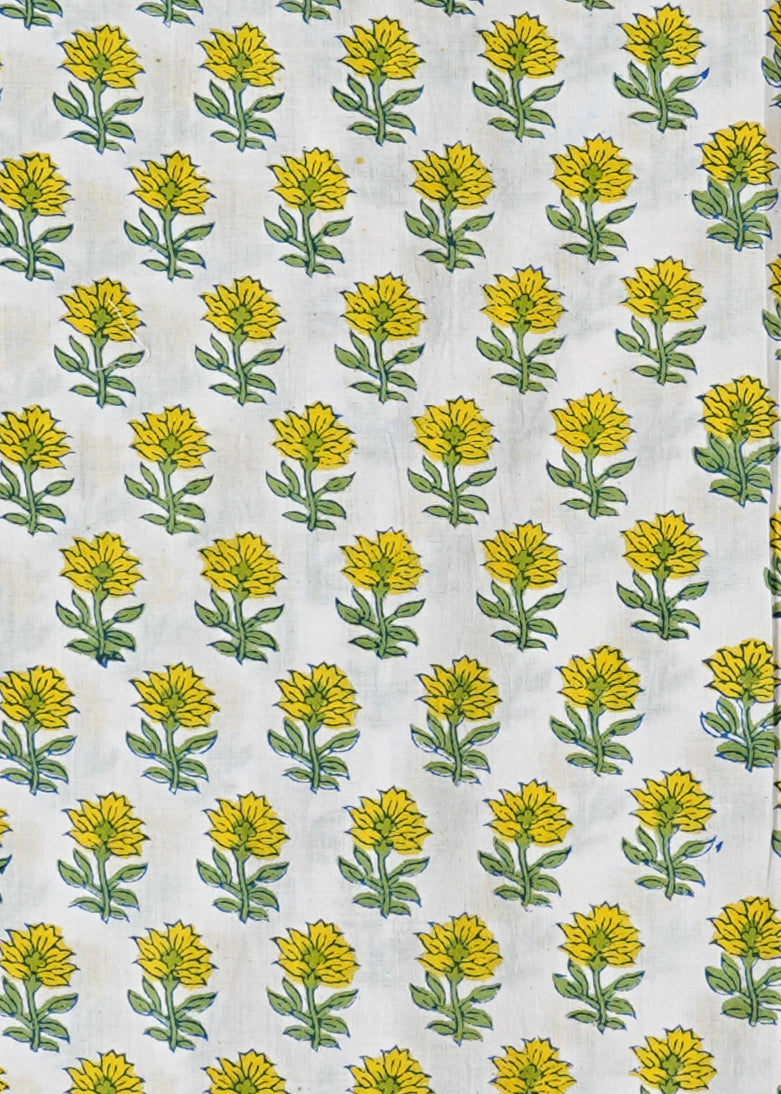 Sunshine in Fabric - Yellow Floral Motif Shirt