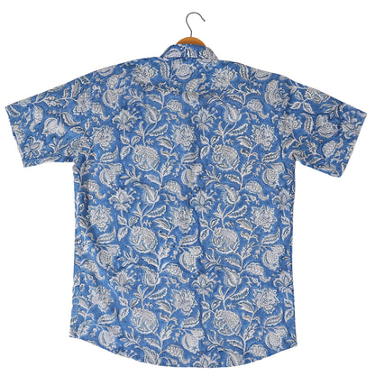 Make a Statement - Blue Floral Pattern Shirt