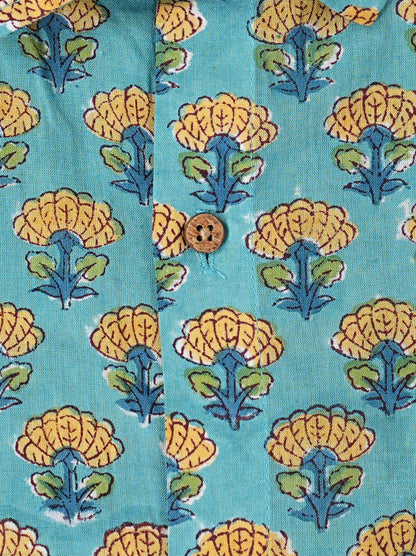 Floral Fusion Trendylook Mustard Floral Shirt