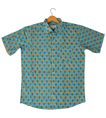 Floral Fusion Trendylook Mustard Floral Shirt