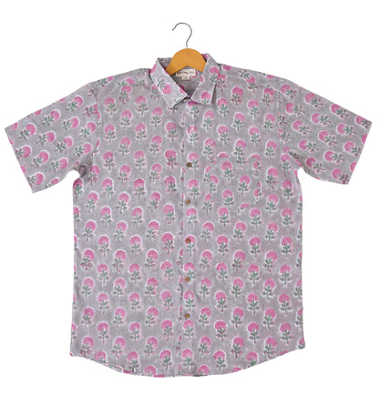 Stylish Blooms Floral Pink Motif Shirt
