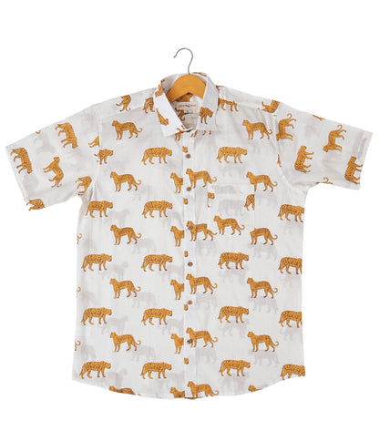 Spotted Elegance Leopard Design Shirt