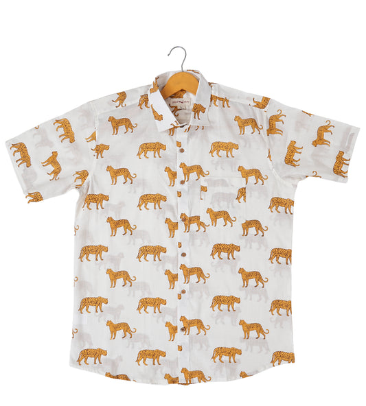 Spotted Elegance Leopard Design Shirt