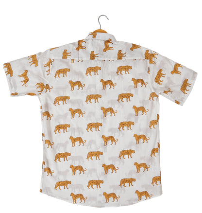 Spotted Elegance Leopard Design Shirt