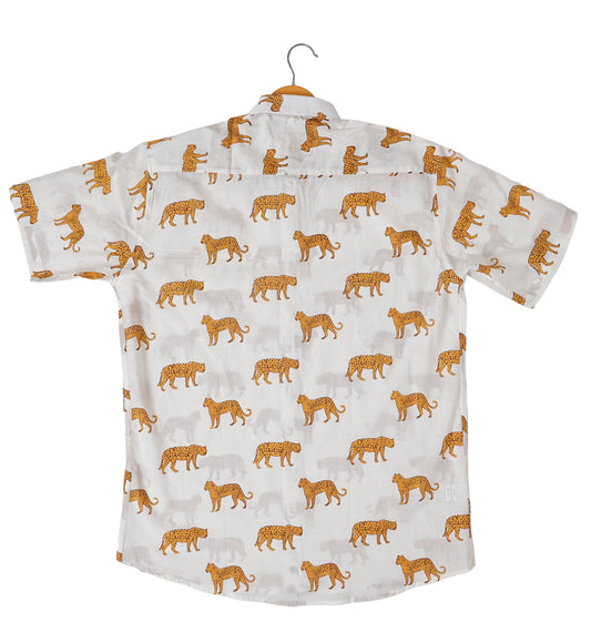 Spotted Elegance Leopard Design Shirt