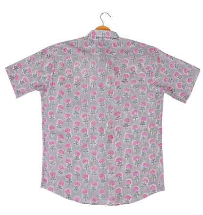 Stylish Blooms Floral Pink Motif Shirt
