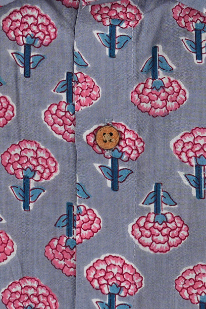 Floral Charm with a Stylish Pink Flower Shirt