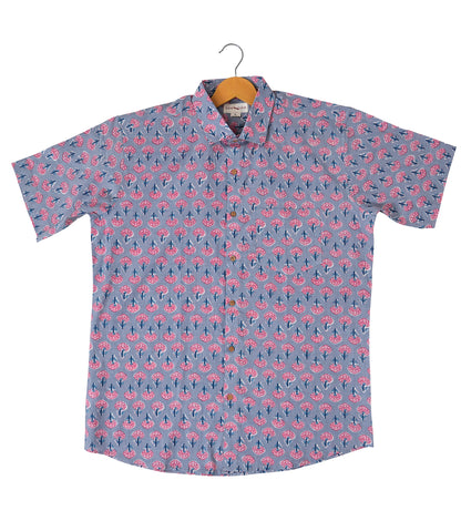 Floral Charm with a Stylish Pink Flower Shirt